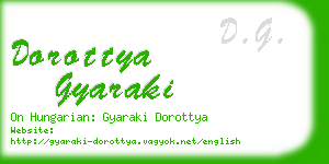 dorottya gyaraki business card